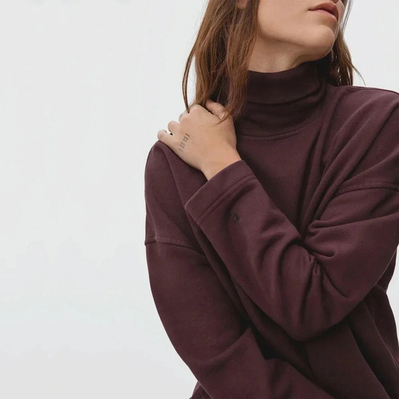 Everlane The Turtleneck Sweatshirt, Black, Size Medium - Picture 1 of 16